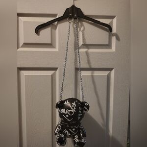 Punk Graffiti Teddy Bear Plush Purse Crossbody